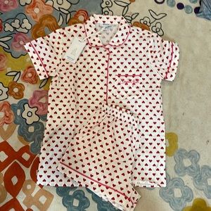 Cook, red and pink heart PJ size extra small